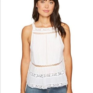 Free People Constant Crush Top White Eyelet S